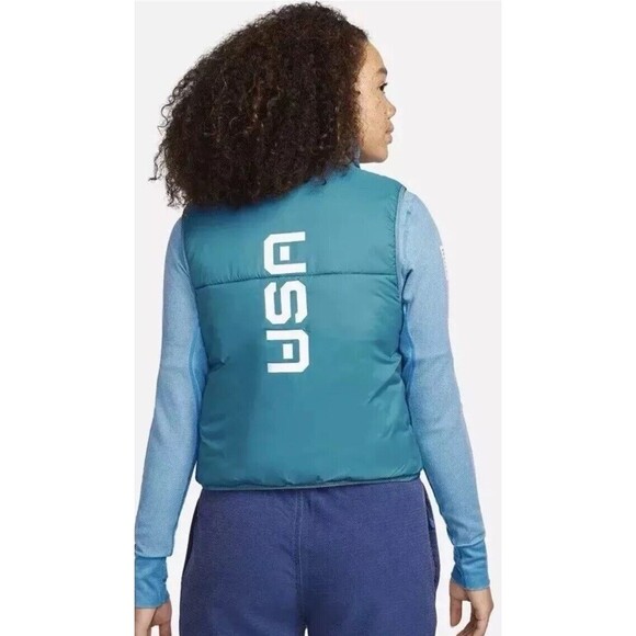 Nike ACG Therma-fit USA Team Insulated Women's Vest DH4809-415 Sz Large,new - Picture 2 of 16